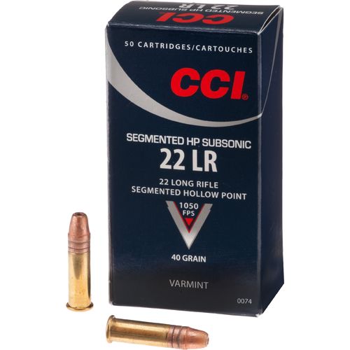 CCI .22LR SEGMENTED SUBSONIC HOLLOW POINT 40GRN