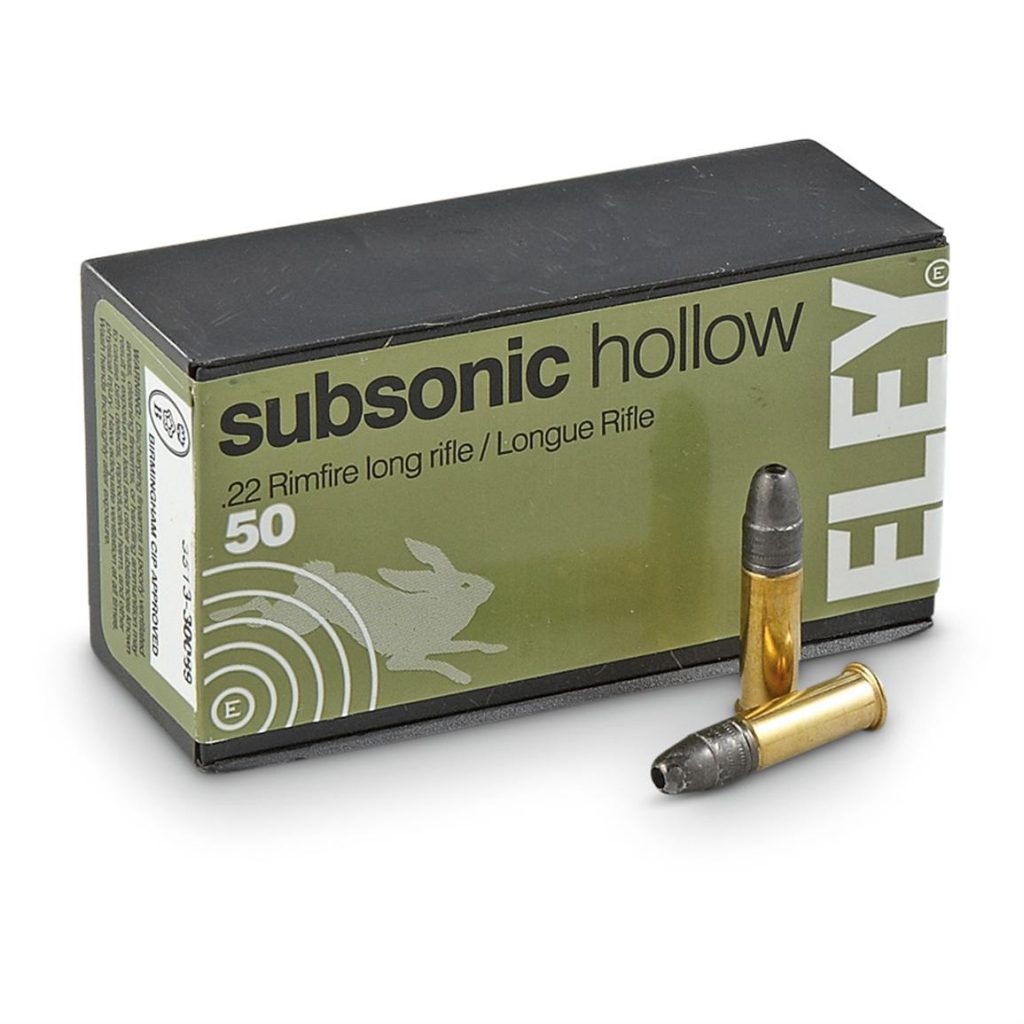 ELEY SUBSONIC .22LR HOLLOW POINT 40GRN