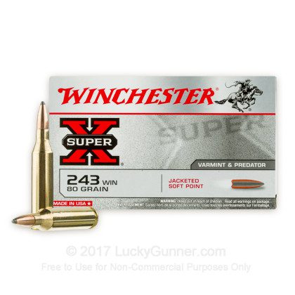 WINCHESTER  SUPER X .243 80 GRN SOFT POINT