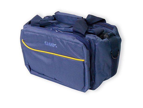GMK BLUE CARTRIDGE BAG WITH YELLOW PIPING
