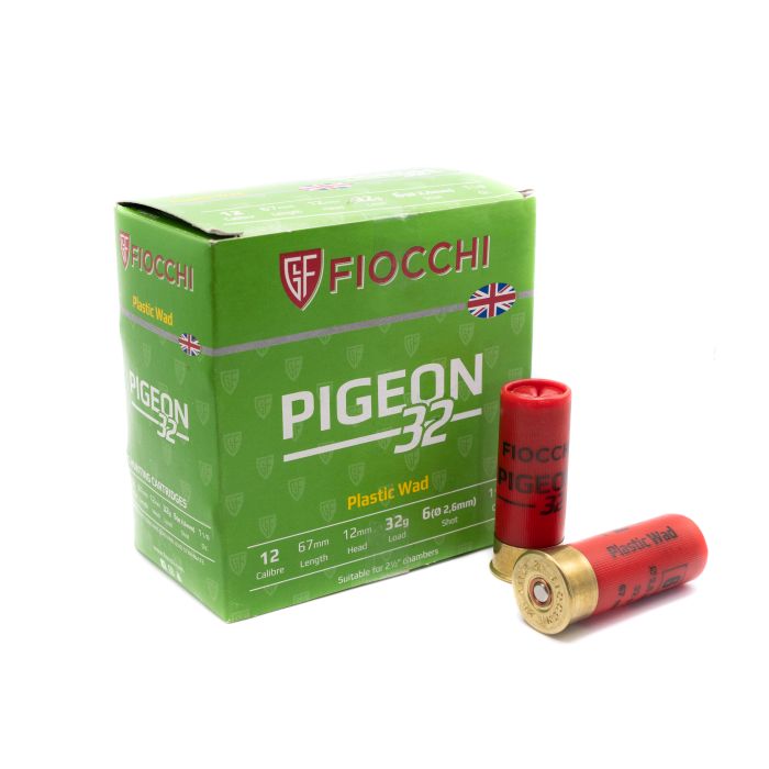 FIOCCHI SPORTING PIGEON 12G X 6 SHOT 32GRM FIBRE
